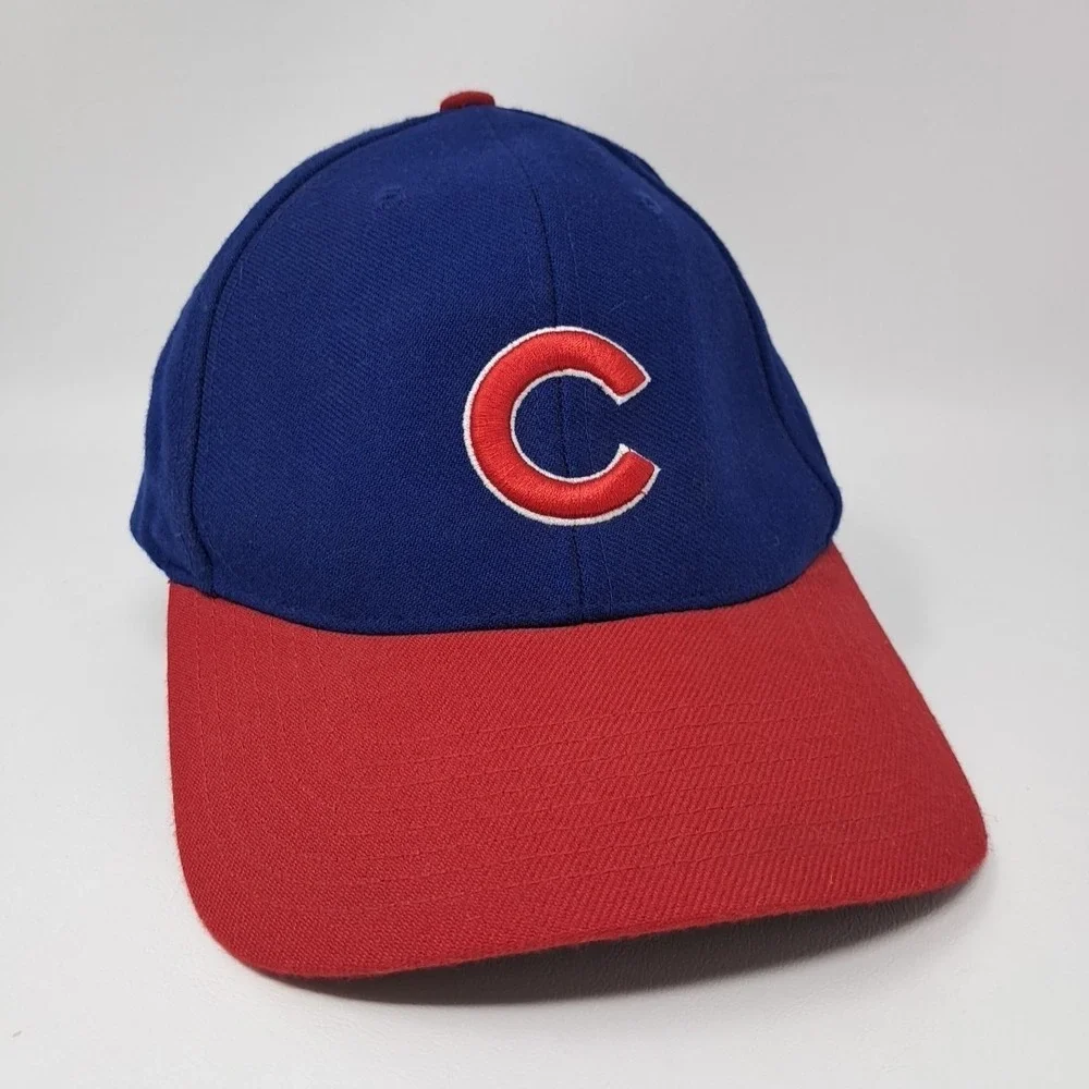 Chicago Cubs Hat Blue Red Logo MLB Baseball Snap Back Adjustable Genuine Merch
